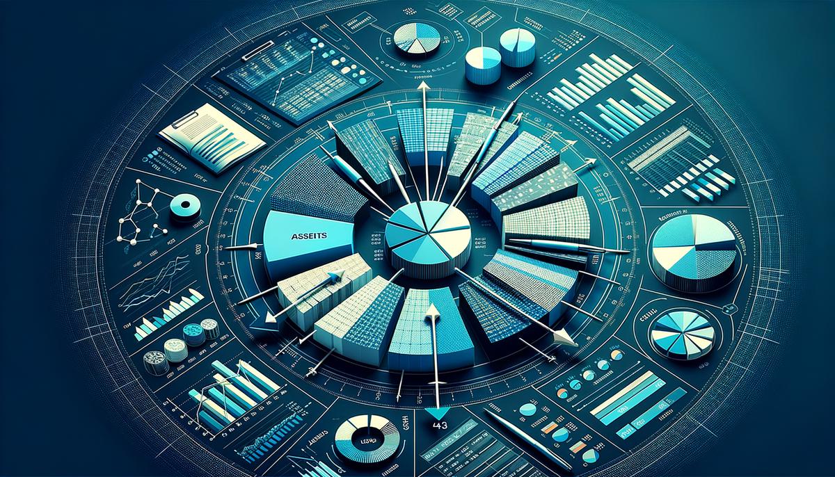 A detailed and realistic image of a balance sheet financial report